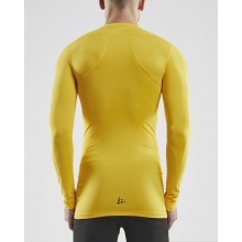 Craft Kompressions-Langarmshirt (enganliegend) Pro Control gelb Herren